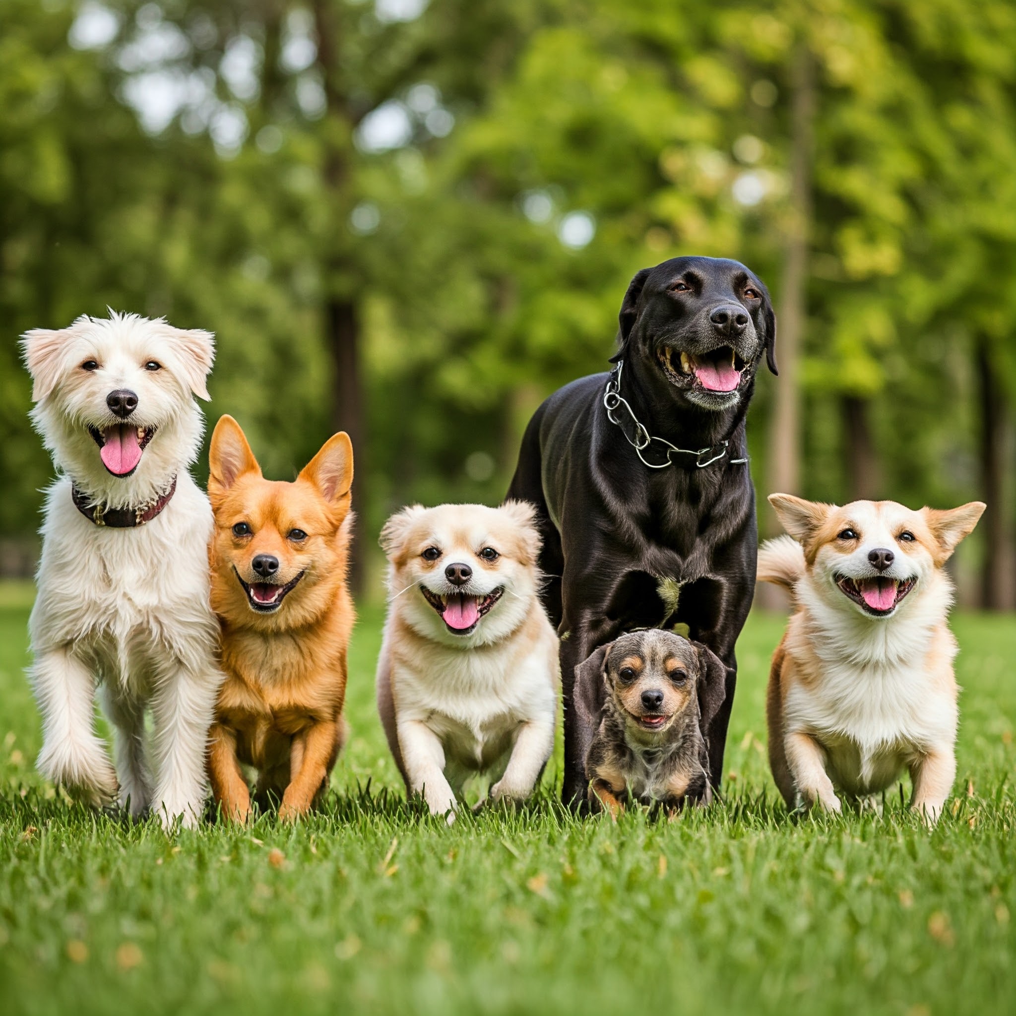 Happy pets with families