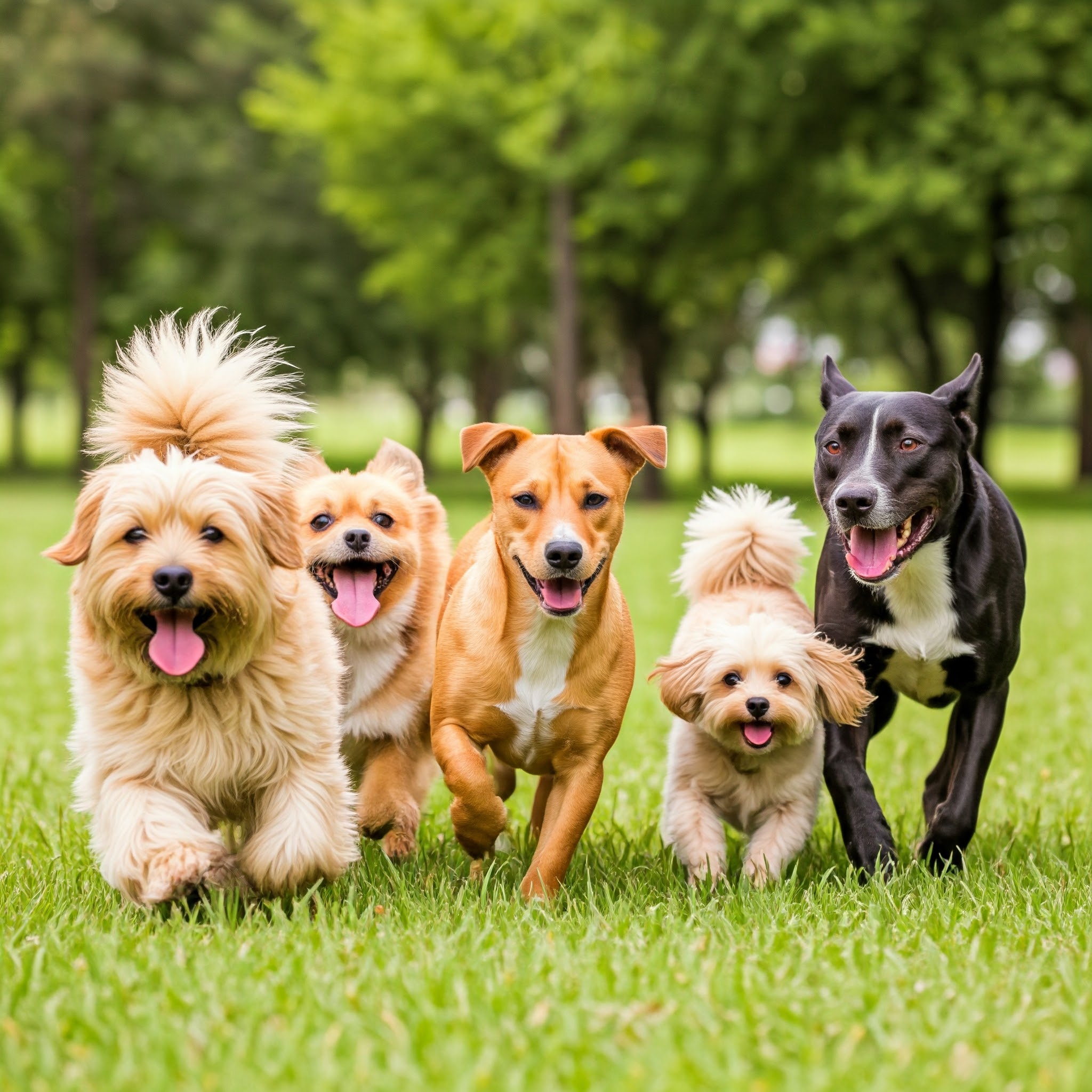 Happy pets with families