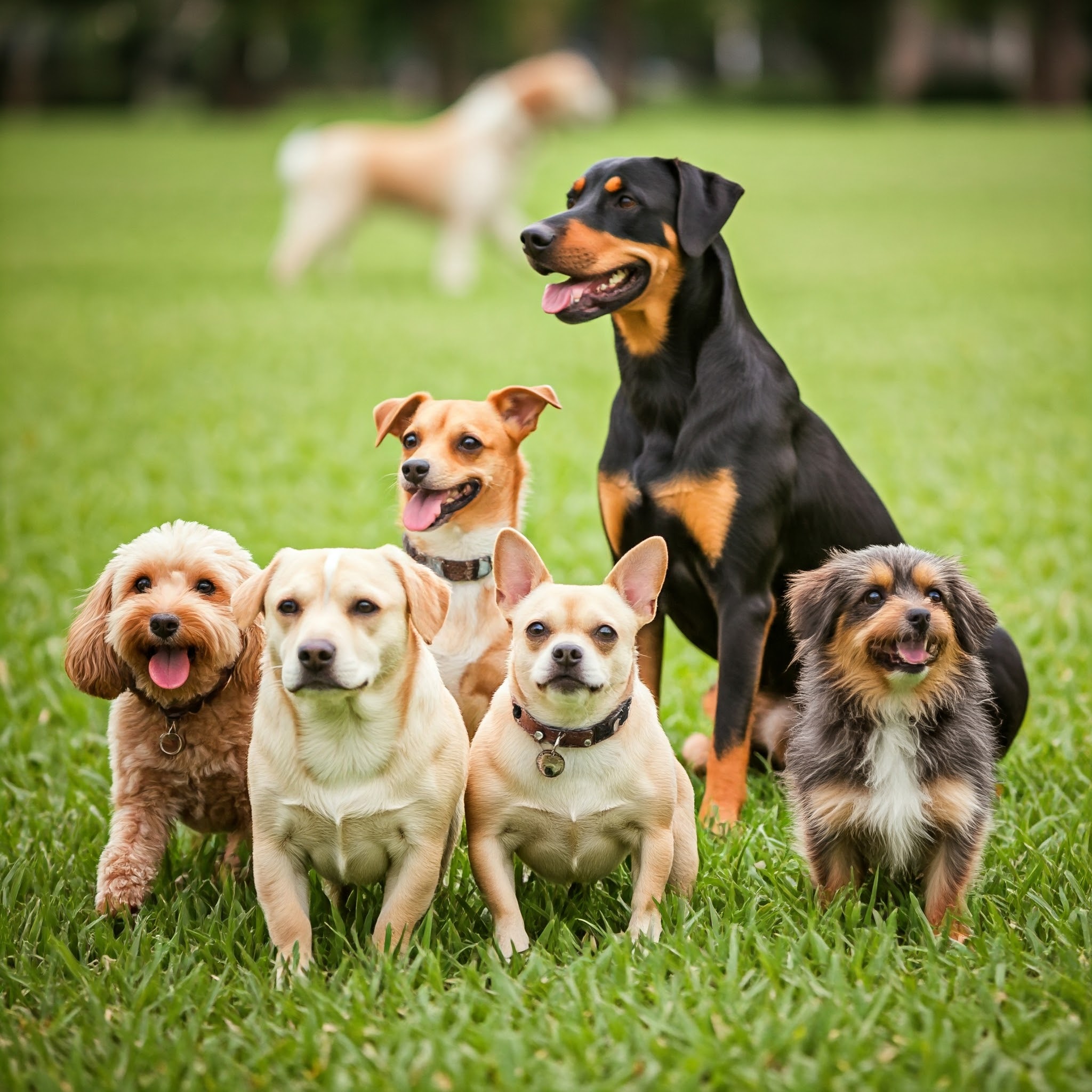 Happy pets with families